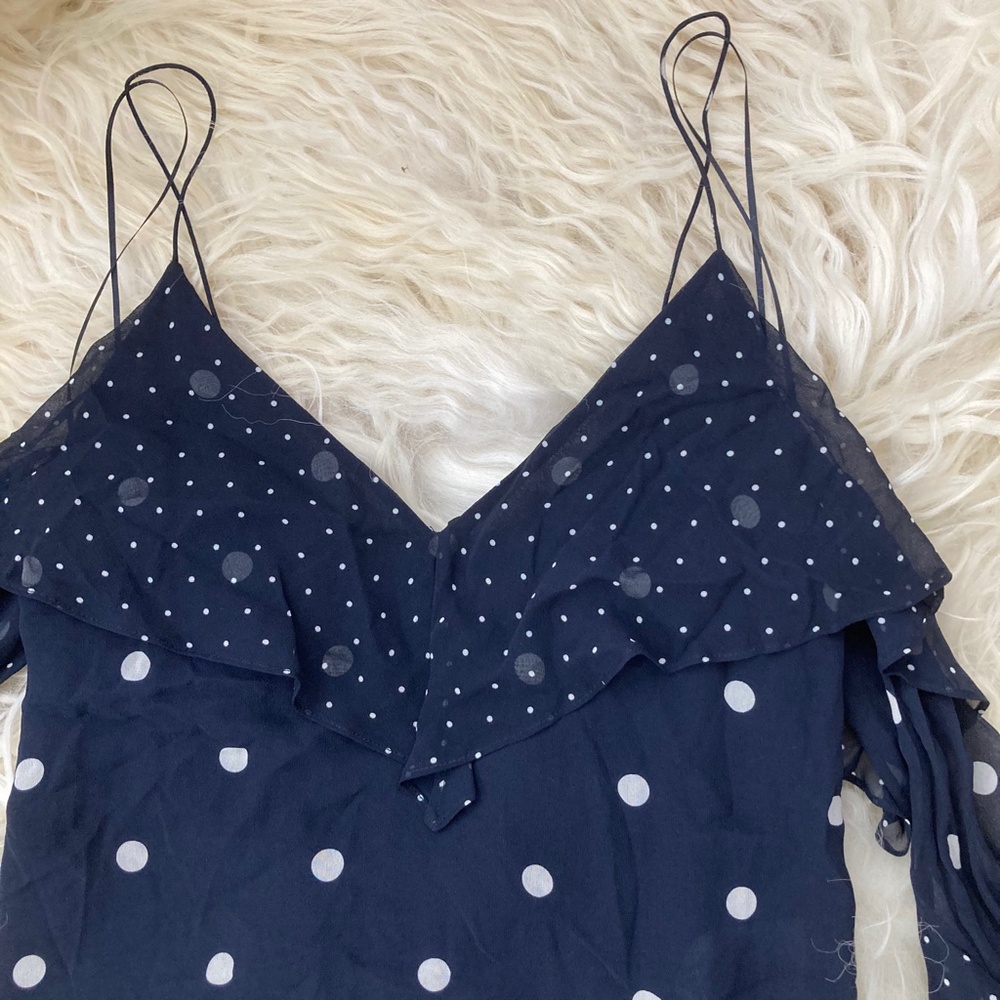 NICHOLAS Spot Print Spiral Sleeve Top - Picture 7 of 15